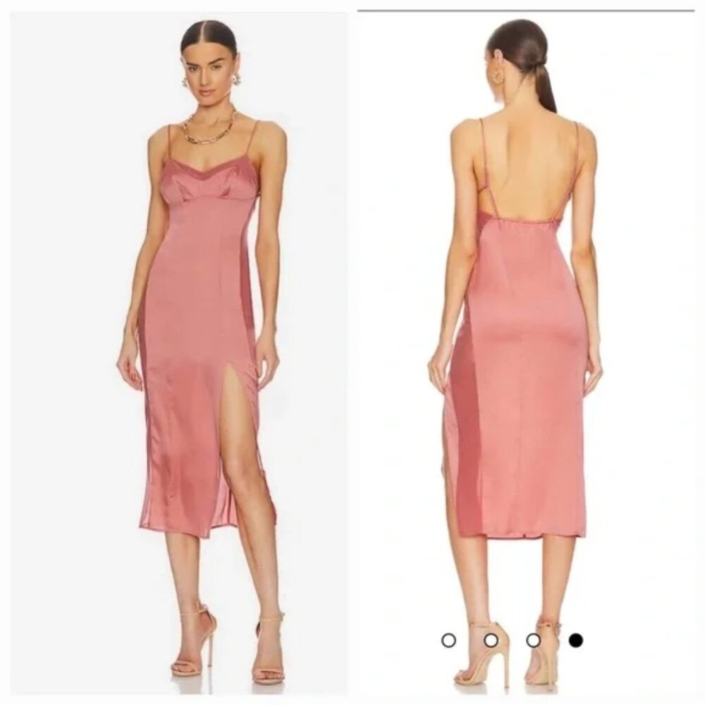 Free People City Cool Midi Satin Slip Dress
